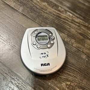 Vintage RCA RP-2365B Silver Portable Compact Discman CD Player 45 Seconds ESP